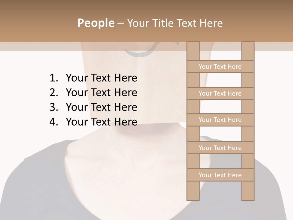 Copy Space Reflect On White PowerPoint Template