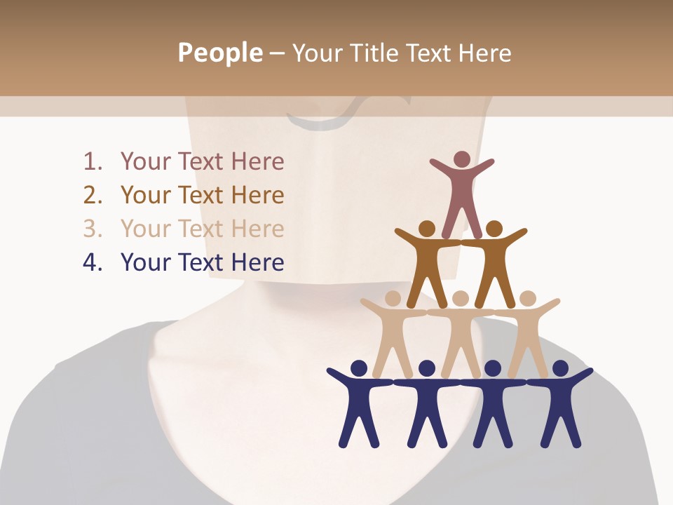 Copy Space Reflect On White PowerPoint Template