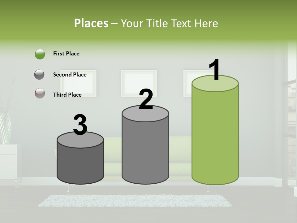 Lounge Interiors Flat PowerPoint Template