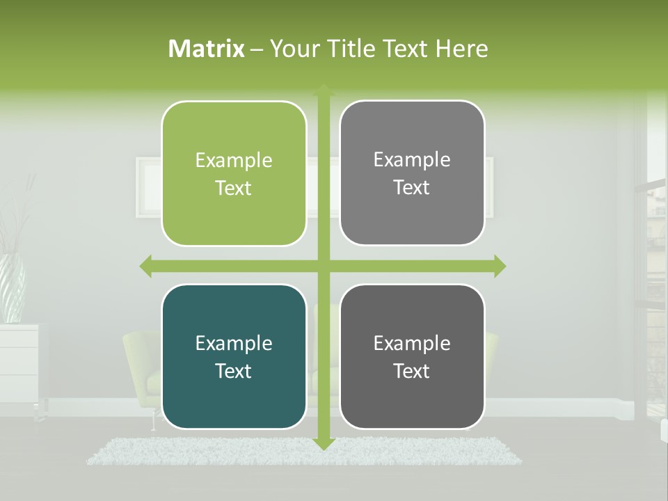 Lounge Interiors Flat PowerPoint Template