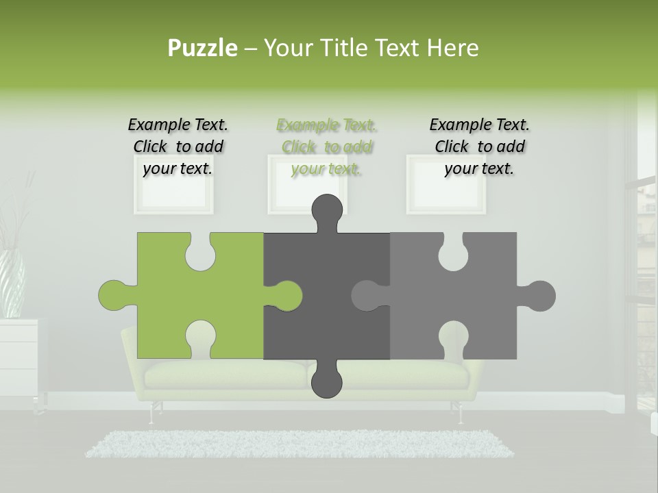 Lounge Interiors Flat PowerPoint Template