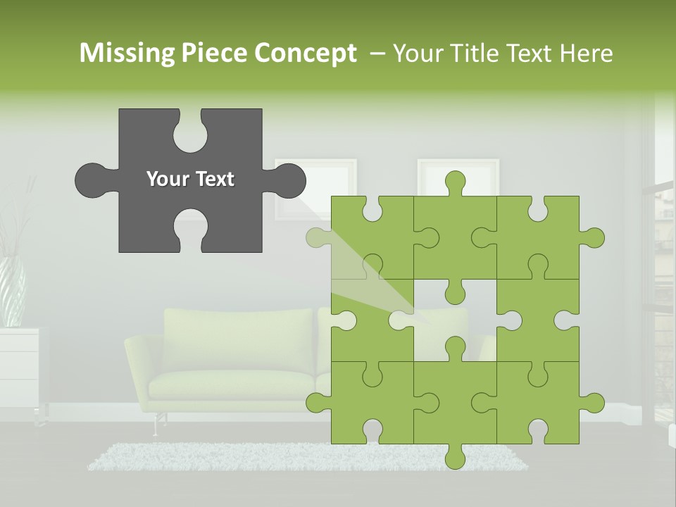 Lounge Interiors Flat PowerPoint Template