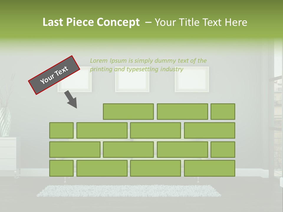 Lounge Interiors Flat PowerPoint Template