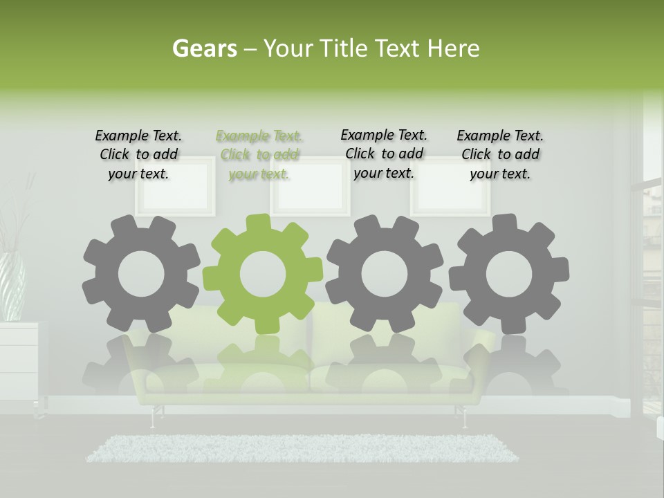 Lounge Interiors Flat PowerPoint Template