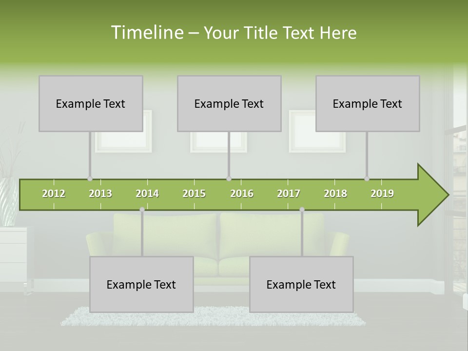 Lounge Interiors Flat PowerPoint Template