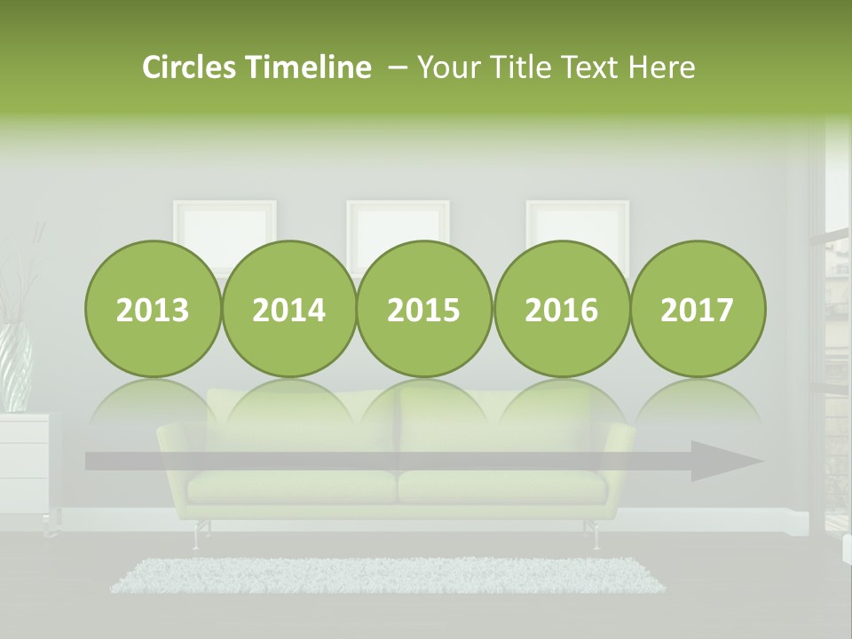 Lounge Interiors Flat PowerPoint Template