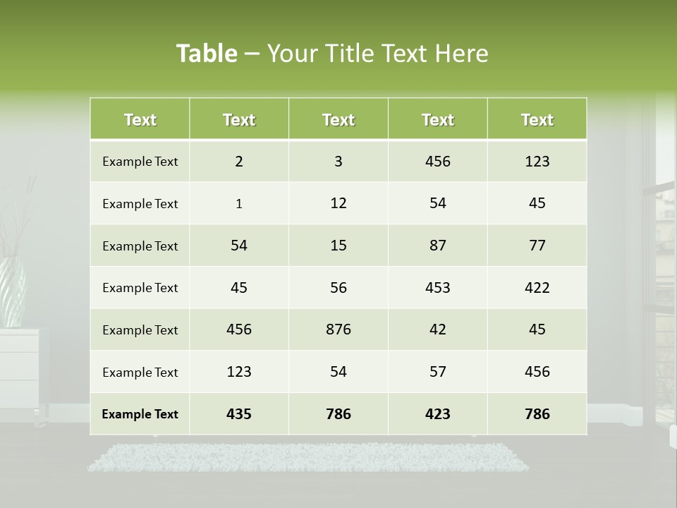 Lounge Interiors Flat PowerPoint Template