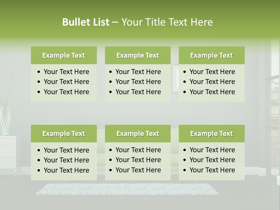Lounge Interiors Flat PowerPoint Template