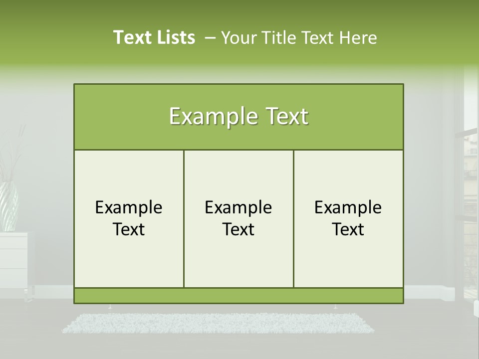 Lounge Interiors Flat PowerPoint Template