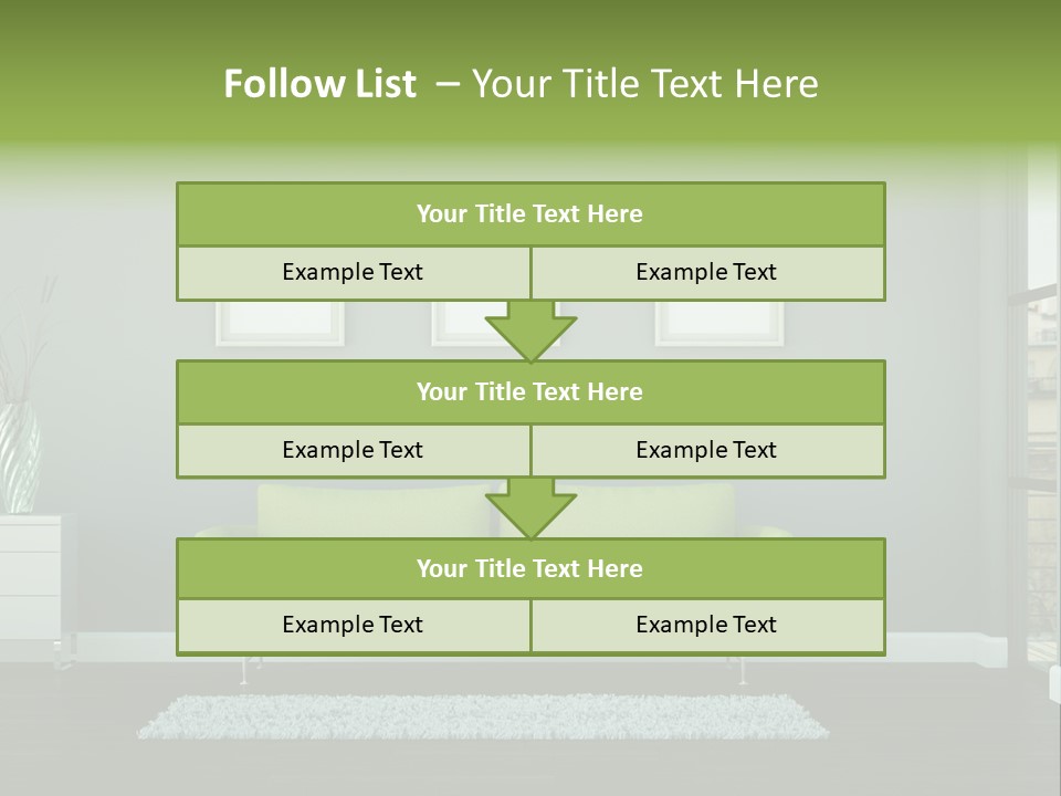 Lounge Interiors Flat PowerPoint Template
