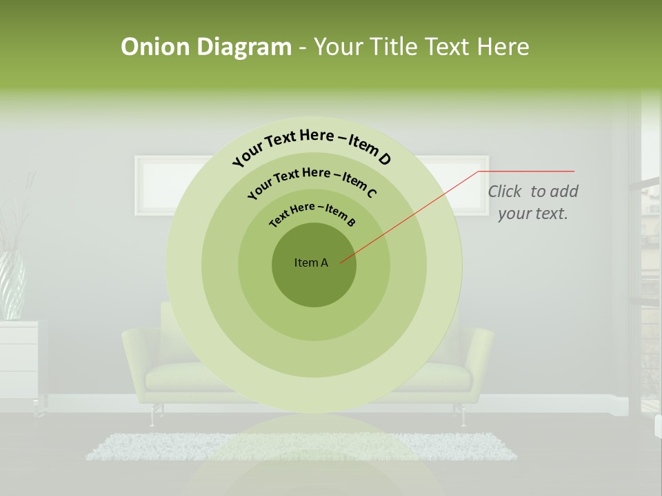 Lounge Interiors Flat PowerPoint Template