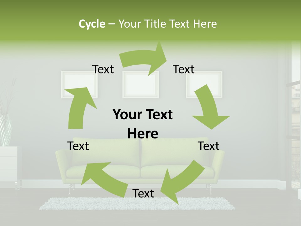 Lounge Interiors Flat PowerPoint Template