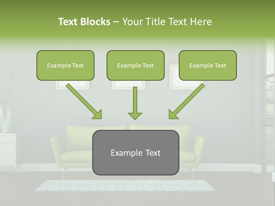 Lounge Interiors Flat PowerPoint Template