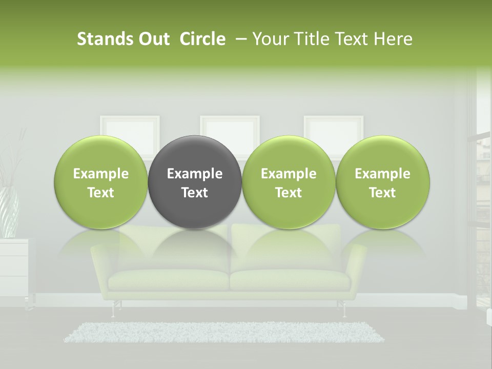 Lounge Interiors Flat PowerPoint Template