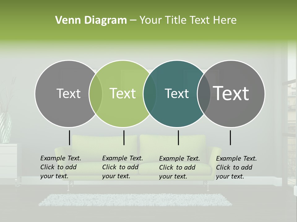 Lounge Interiors Flat PowerPoint Template