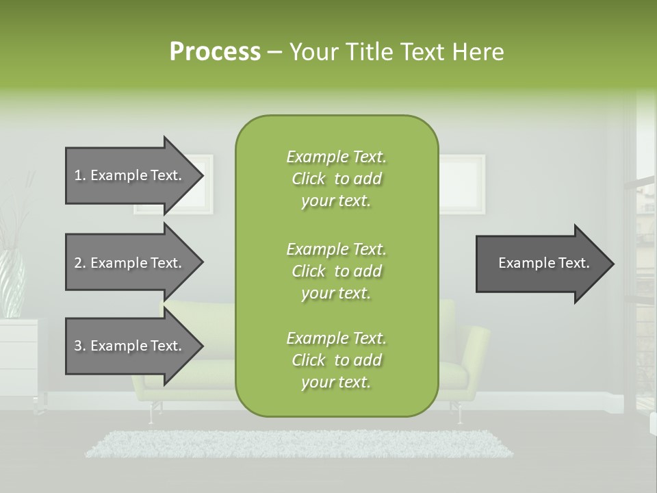 Lounge Interiors Flat PowerPoint Template
