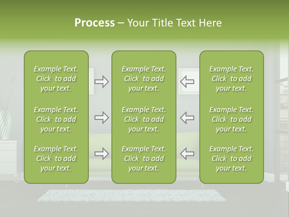 Lounge Interiors Flat PowerPoint Template