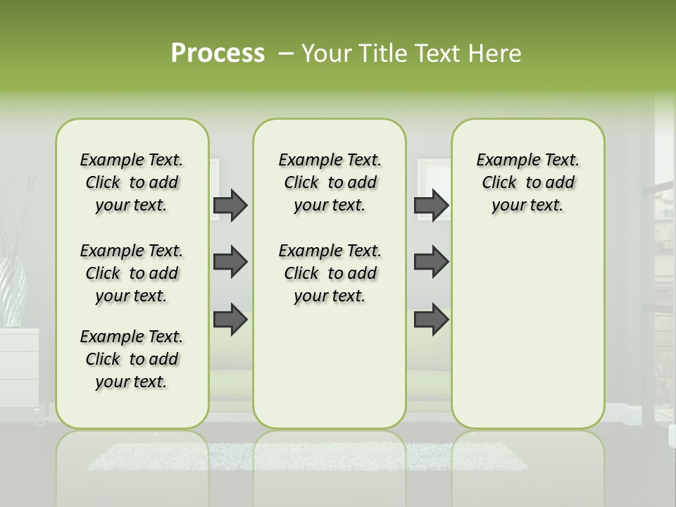 Lounge Interiors Flat PowerPoint Template