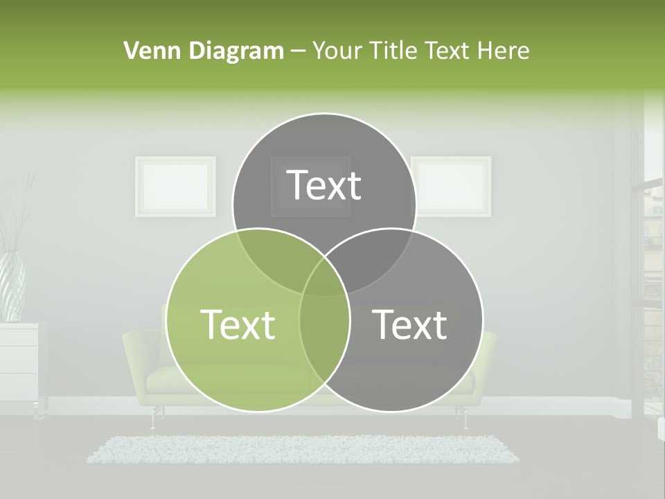 Lounge Interiors Flat PowerPoint Template