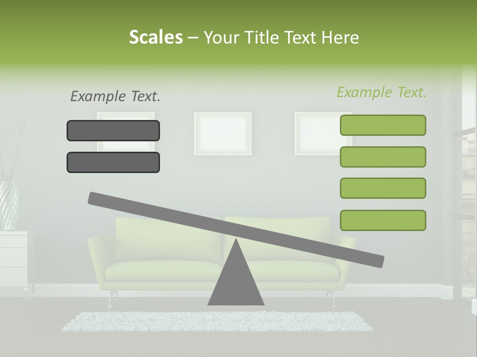 Lounge Interiors Flat PowerPoint Template