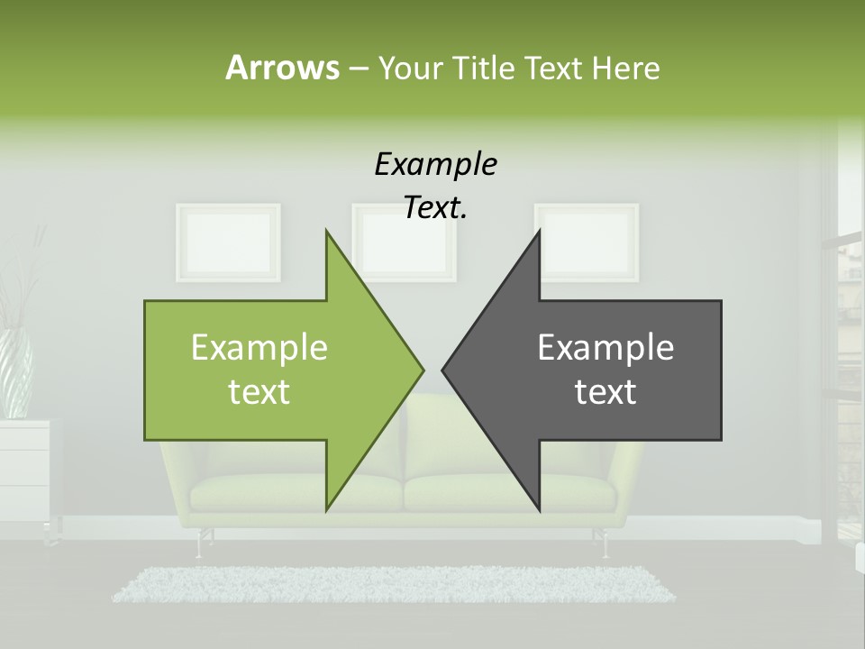 Lounge Interiors Flat PowerPoint Template