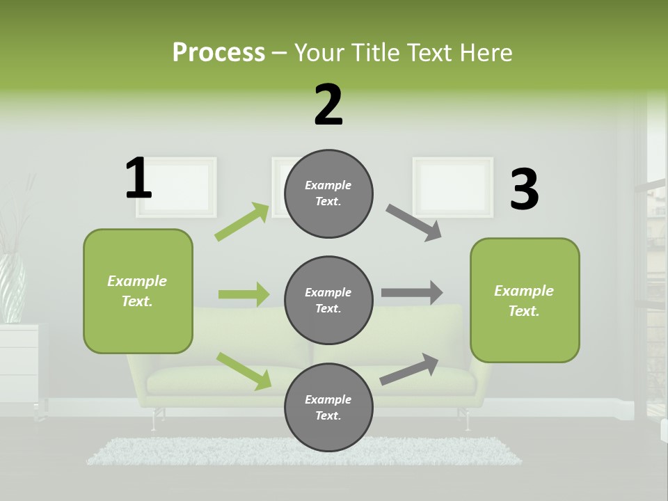 Lounge Interiors Flat PowerPoint Template