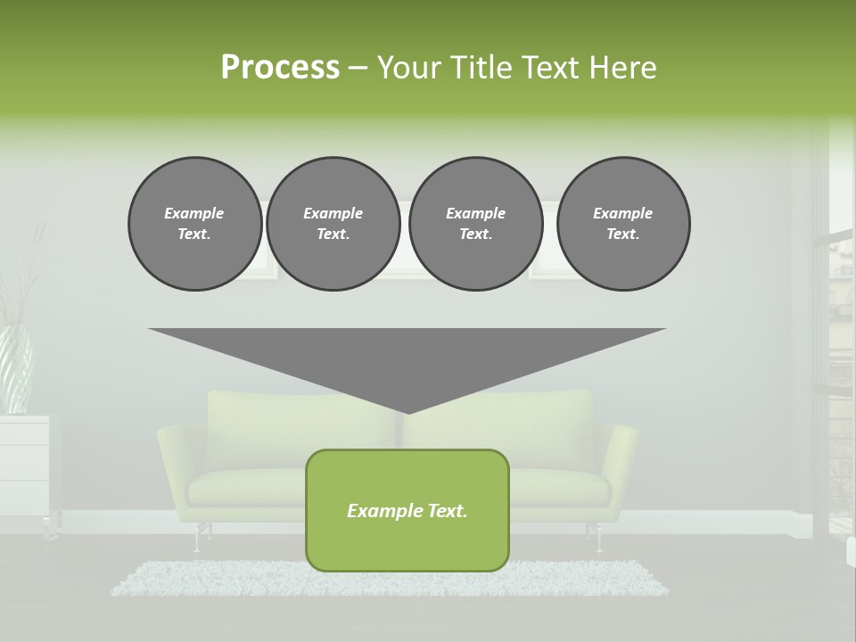 Lounge Interiors Flat PowerPoint Template