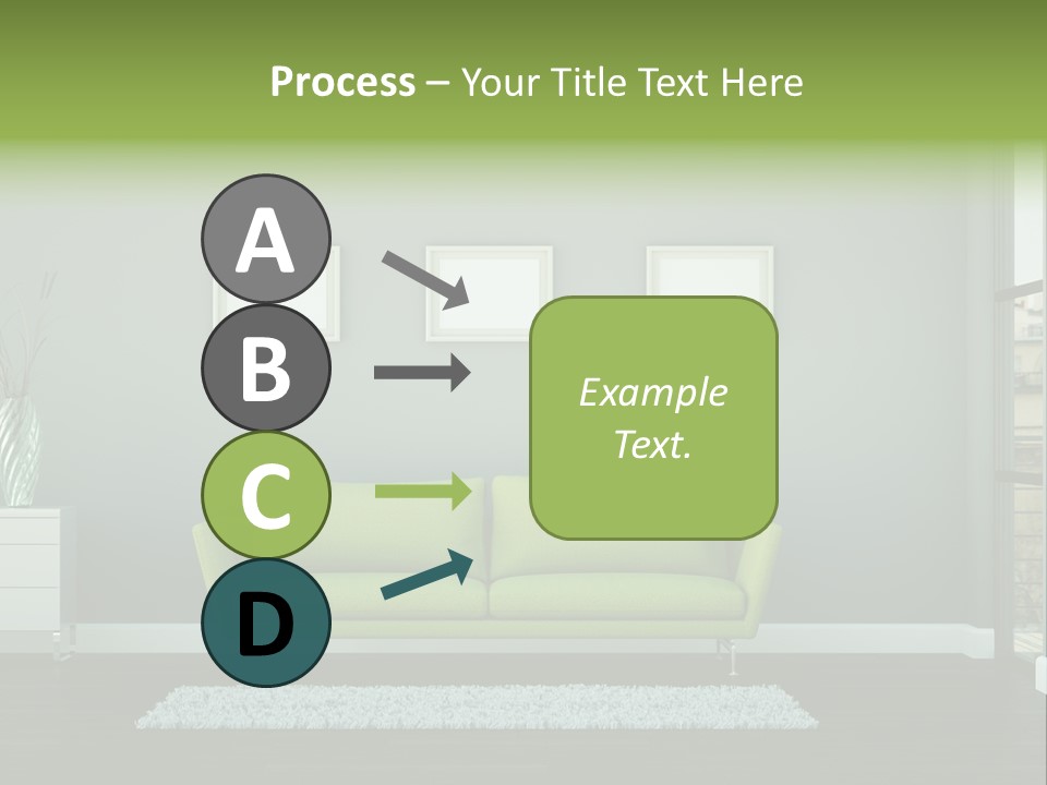 Lounge Interiors Flat PowerPoint Template