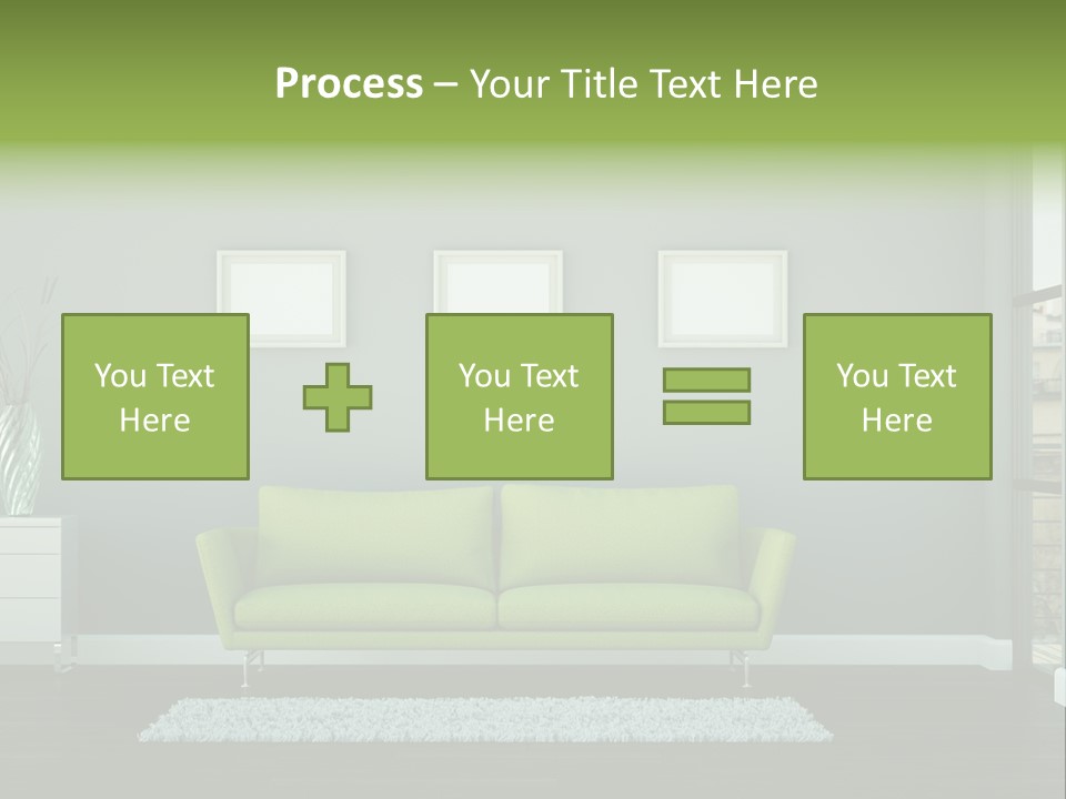 Lounge Interiors Flat PowerPoint Template