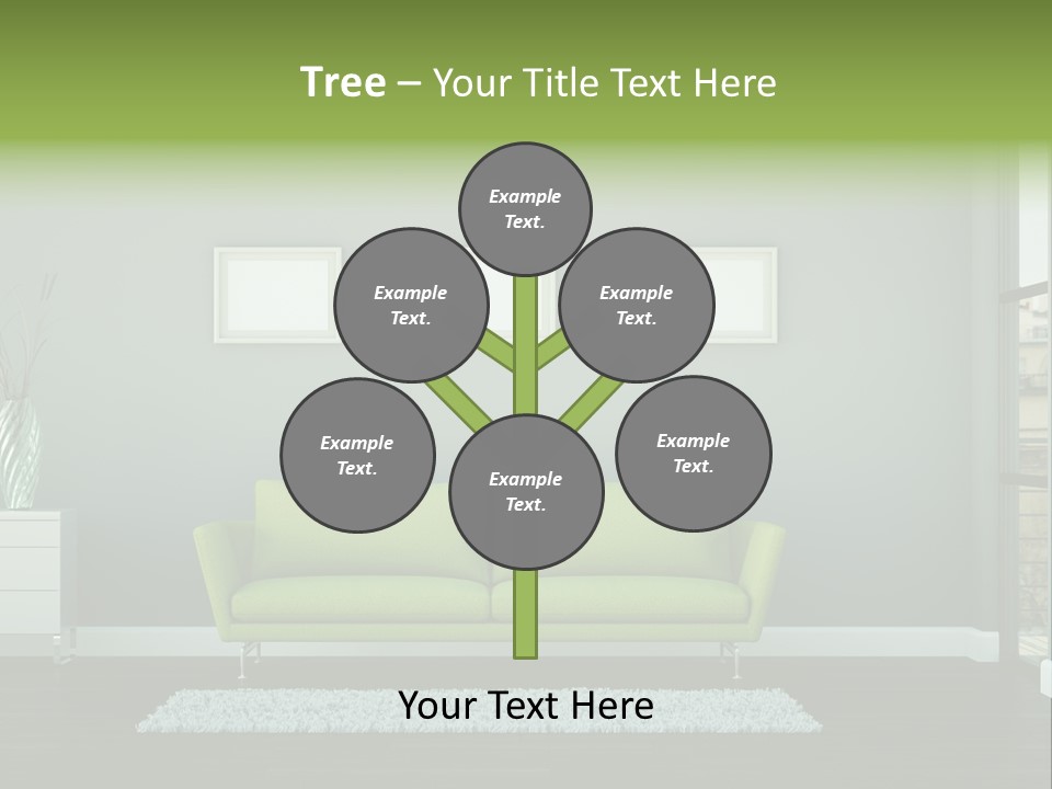 Lounge Interiors Flat PowerPoint Template