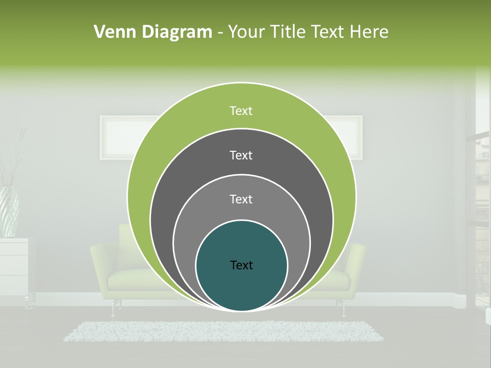 Lounge Interiors Flat PowerPoint Template