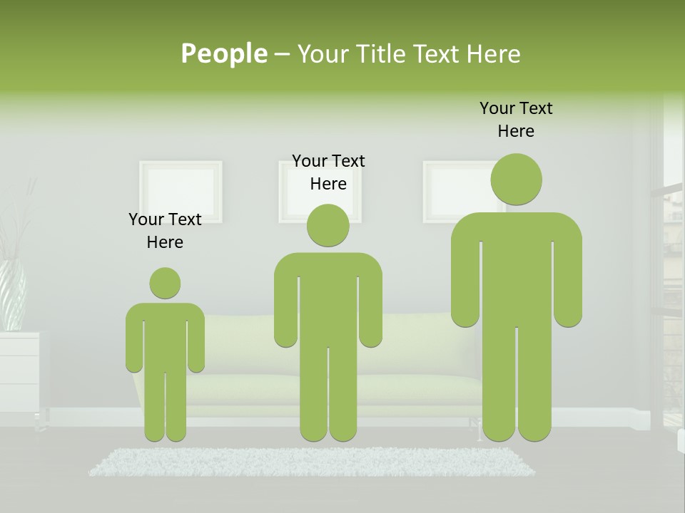 Lounge Interiors Flat PowerPoint Template