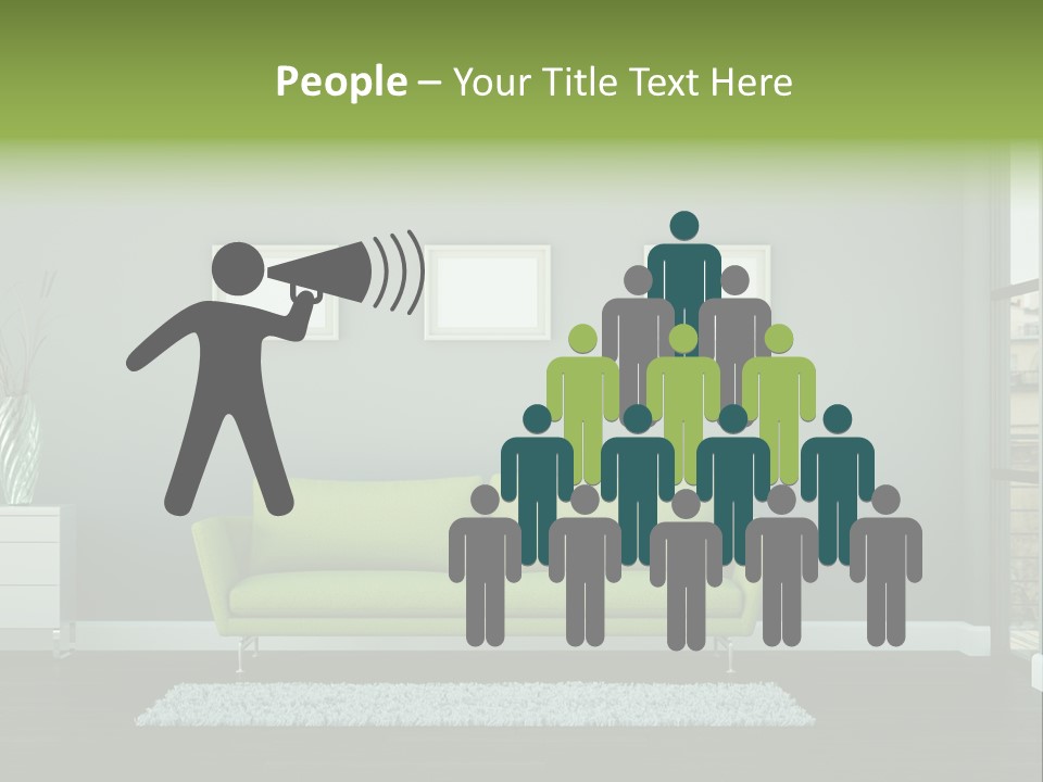 Lounge Interiors Flat PowerPoint Template