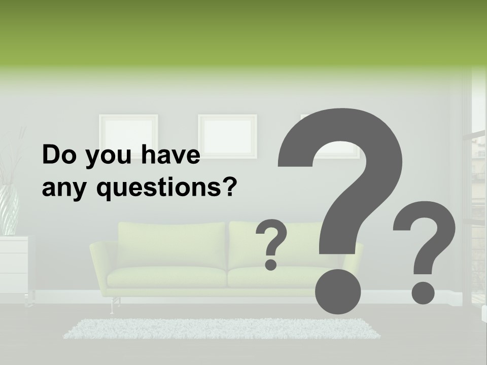 Lounge Interiors Flat PowerPoint Template