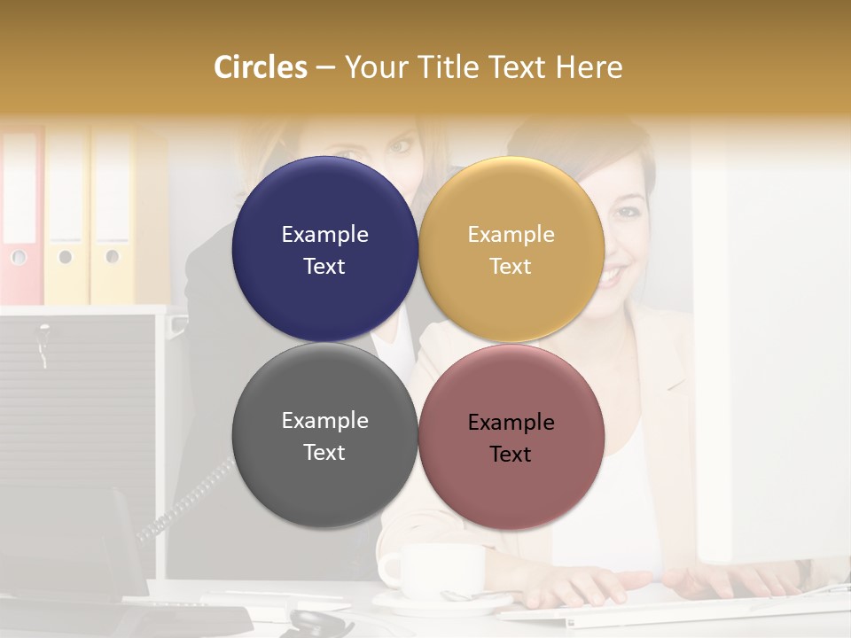 Businesswoman Telephone Receiver Person PowerPoint Template