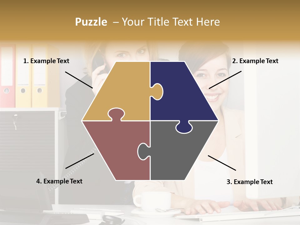 Businesswoman Telephone Receiver Person PowerPoint Template
