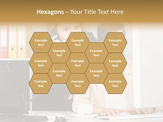 Businesswoman Telephone Receiver Person PowerPoint Template