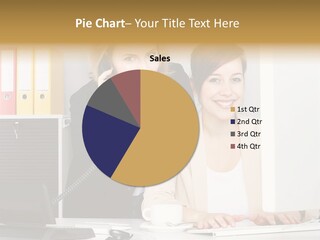 Businesswoman Telephone Receiver Person PowerPoint Template