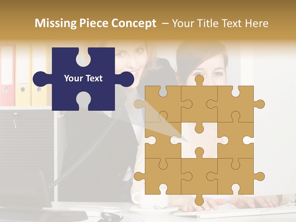Businesswoman Telephone Receiver Person PowerPoint Template