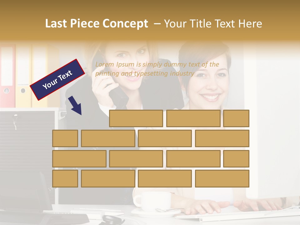 Businesswoman Telephone Receiver Person PowerPoint Template