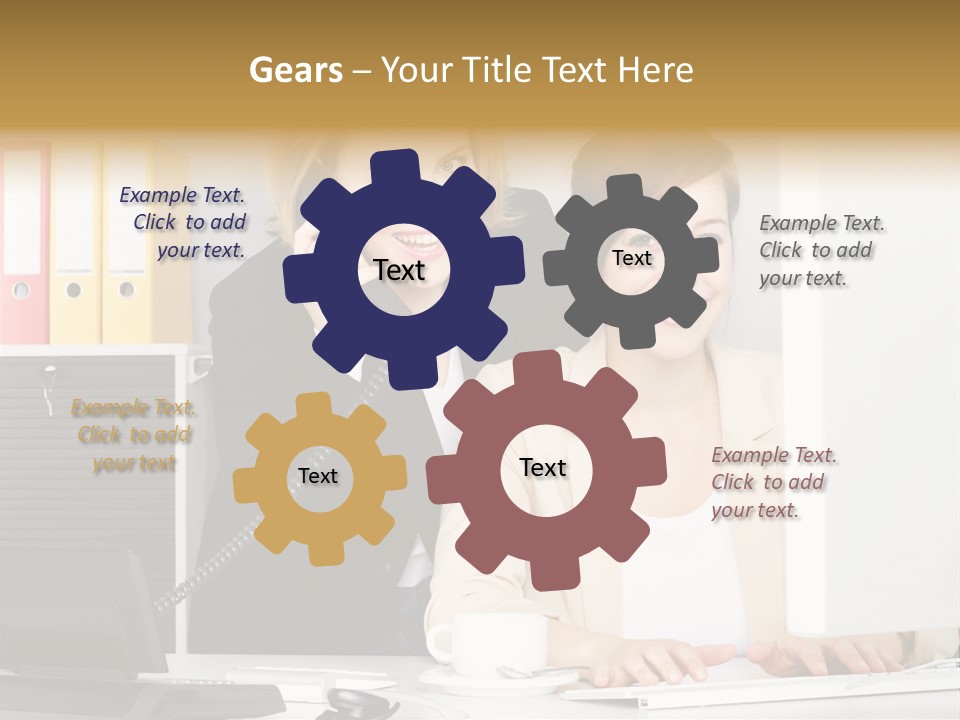 Businesswoman Telephone Receiver Person PowerPoint Template