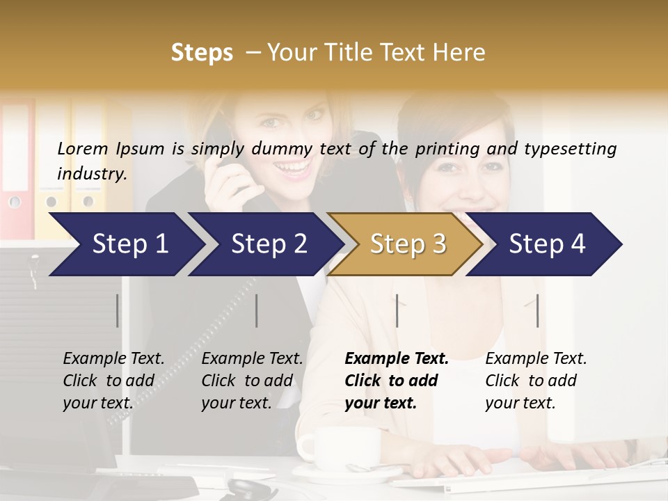 Businesswoman Telephone Receiver Person PowerPoint Template