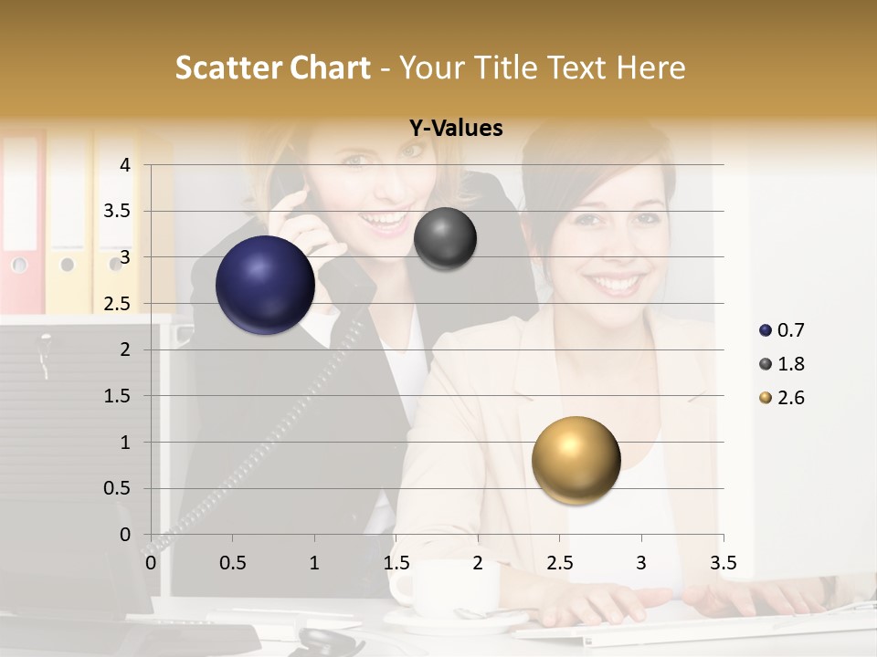 Businesswoman Telephone Receiver Person PowerPoint Template