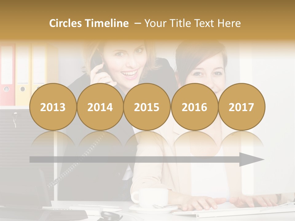 Businesswoman Telephone Receiver Person PowerPoint Template