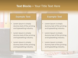 Businesswoman Telephone Receiver Person PowerPoint Template