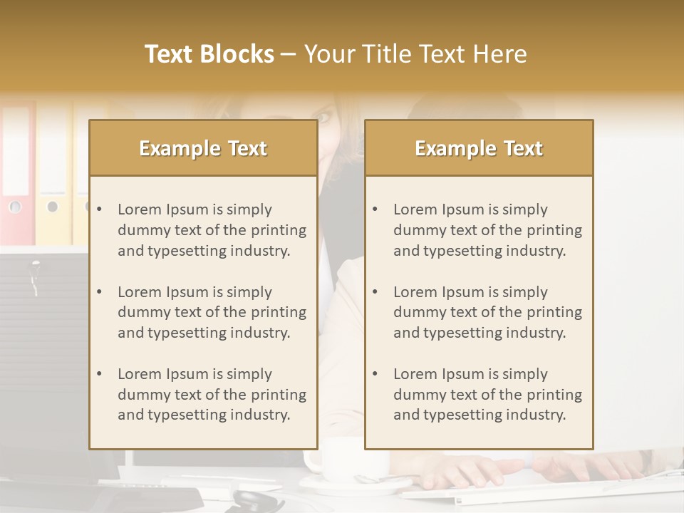 Businesswoman Telephone Receiver Person PowerPoint Template