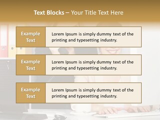 Businesswoman Telephone Receiver Person PowerPoint Template