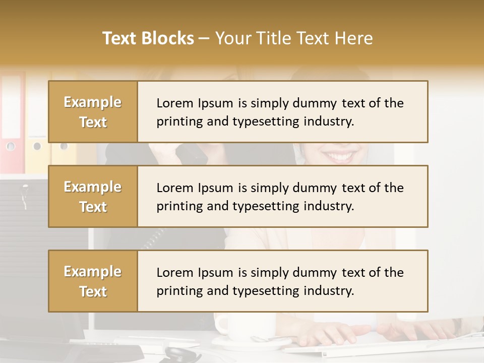 Businesswoman Telephone Receiver Person PowerPoint Template