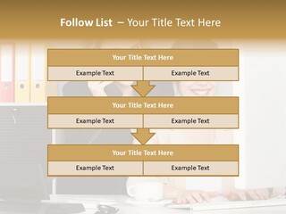 Businesswoman Telephone Receiver Person PowerPoint Template