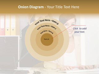 Businesswoman Telephone Receiver Person PowerPoint Template
